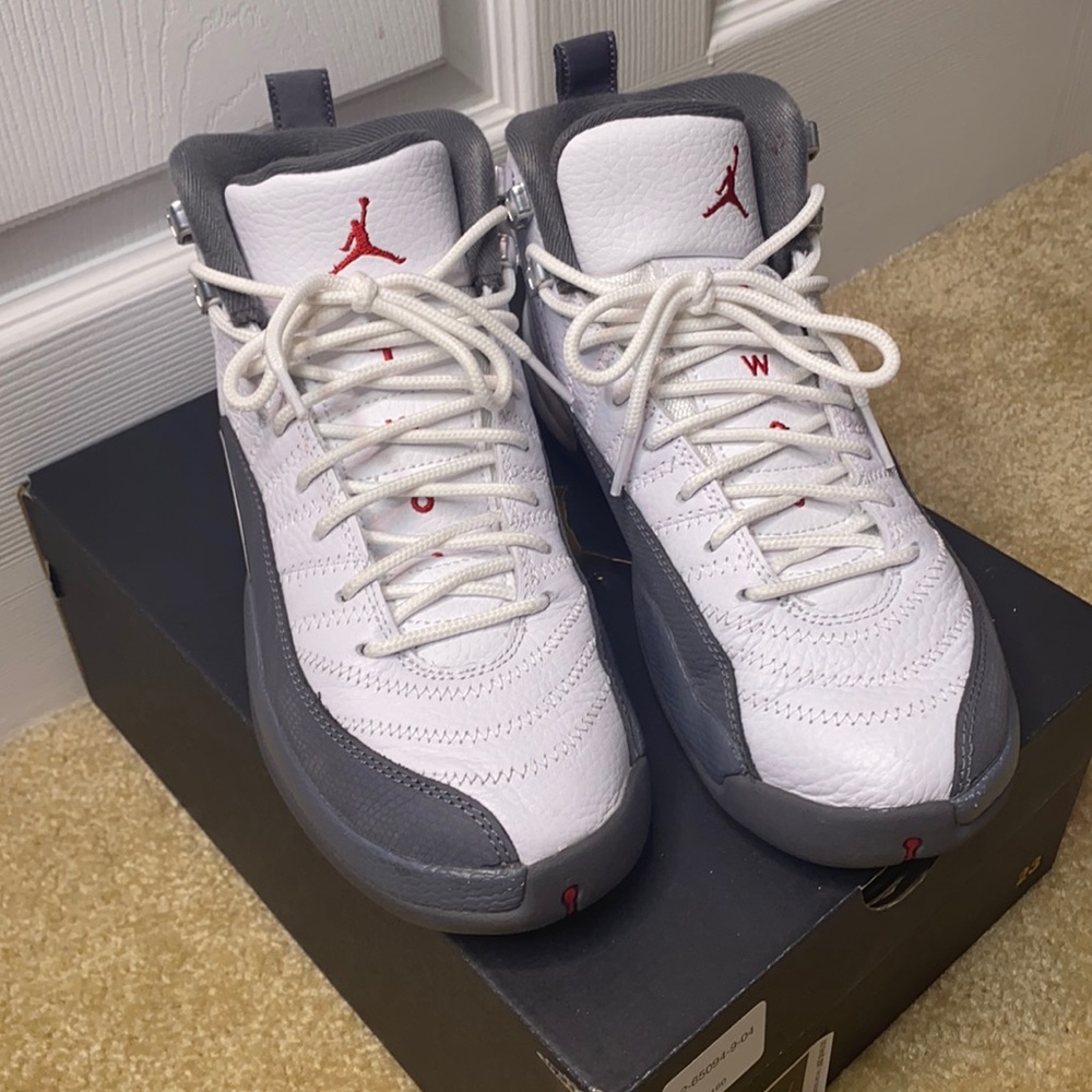 Dark Grey Jordan 12s